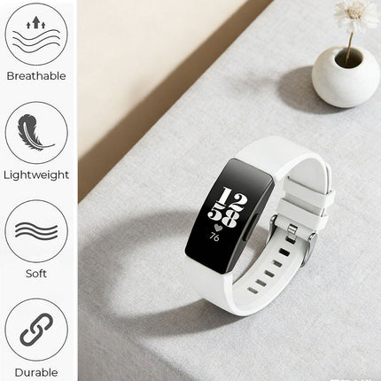 Fitbit Inspire HR Replacement Band Soft Silicone Sports Wrist Smart Watch Strap White