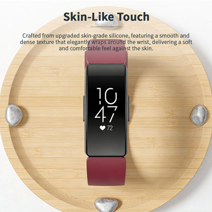 Fitbit Inspire HR Replacement Band Soft Silicone Sports Wrist Smart Watch Strap Wine Red