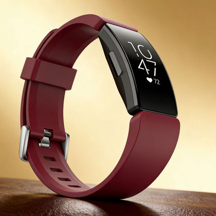 Fitbit Inspire HR Replacement Band Soft Silicone Sports Wrist Smart Watch Strap Wine Red