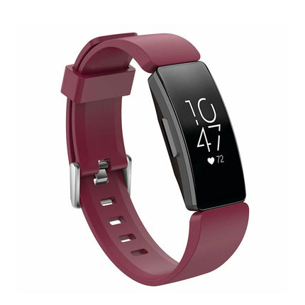 Fitbit Inspire HR Replacement Band Soft Silicone Sports Wrist Smart Watch Strap Wine Red