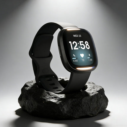 Fitbit Versa 3 4 Sense Sense 2 Smartwatch Soft Silicone Replacement Band Black