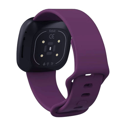 Fitbit Versa 3 4 Sense Sense 2 Smartwatch Soft Silicone Replacement Band Dark Purple