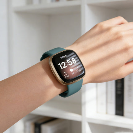 Fitbit Versa 3 4 Sense Sense 2 Smartwatch Soft Silicone Replacement Band Indigo