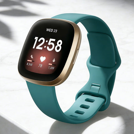 Fitbit Versa 3 4 Sense Sense 2 Smartwatch Soft Silicone Replacement Band Indigo