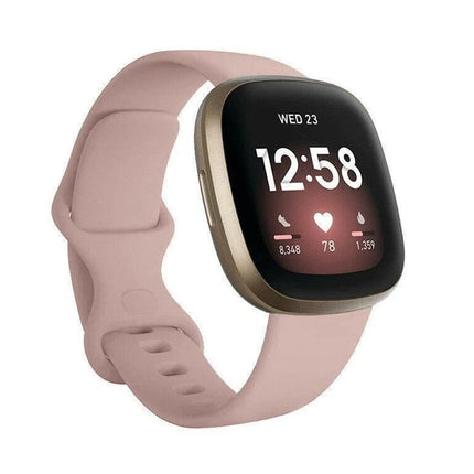 Fitbit Versa 3 4 Sense Sense 2 Smartwatch Soft Silicone Replacement Band Light Pink