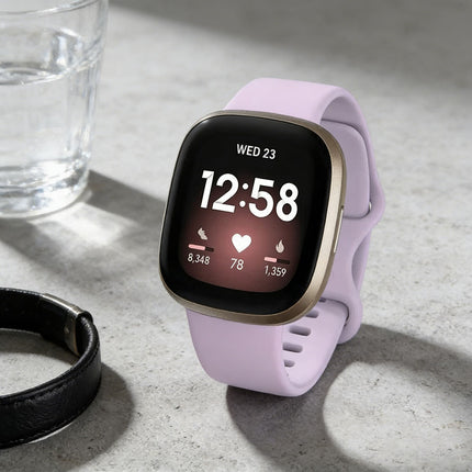 Fitbit Versa 3 4 Sense Sense 2 Smartwatch Soft Silicone Replacement Band Light Purple
