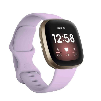 Fitbit Versa 3 4 Sense Sense 2 Smartwatch Soft Silicone Replacement Band Light Purple
