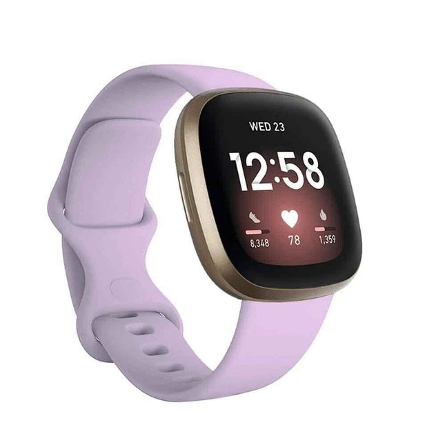 Fitbit Versa 3 4 Sense Sense 2 Smartwatch Soft Silicone Replacement Band Light Purple