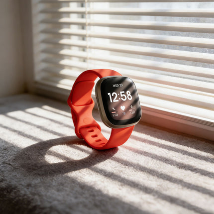Fitbit Versa 3 4 Sense Sense 2 Smartwatch Soft Silicone Replacement Band Red