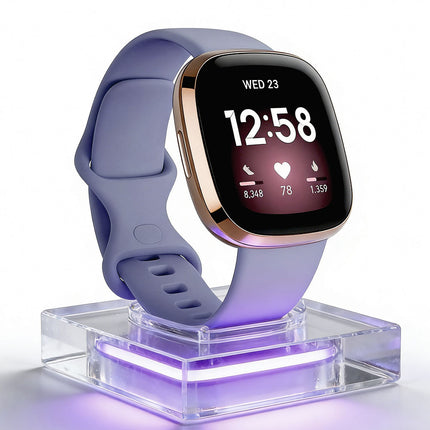 Fitbit Versa 3 4 Sense Sense 2 Smartwatch Soft Silicone Replacement Band Rock Grey