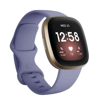 Fitbit Versa 3 4 Sense Sense 2 Smartwatch Soft Silicone Replacement Band Rock Grey