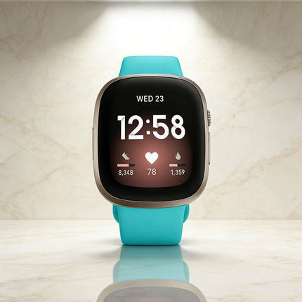 Fitbit Versa 3 4 Sense Sense 2 Smartwatch Soft Silicone Replacement Band Teal