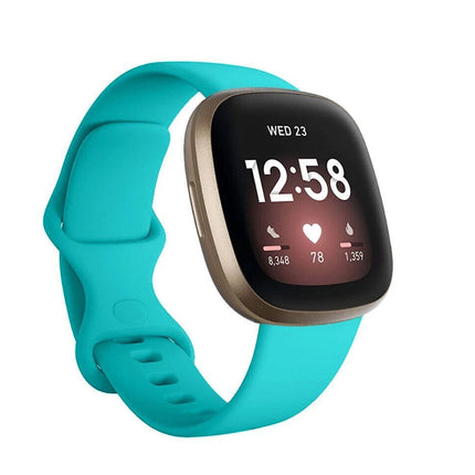Fitbit Versa 3 4 Sense Sense 2 Smartwatch Soft Silicone Replacement Band Teal