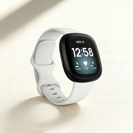 Fitbit Versa 3 4 Sense Sense 2 Smartwatch Soft Silicone Replacement Band White