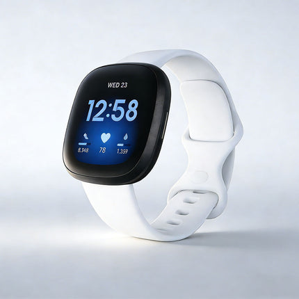 Fitbit Versa 3 4 Sense Sense 2 Smartwatch Soft Silicone Replacement Band White