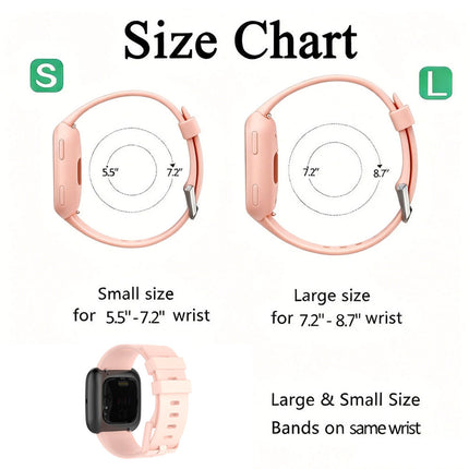 Light Pink Fitbit Versa 2 Watch Repacement Silicone Sport Fitness Band Strap Wristband Lite