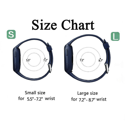 Mignight Blue Fitbit Versa 2 Watch Repacement Silicone Sport Fitness Band Strap Wristband Lite