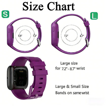 Purple Fitbit Versa 2 Watch Repacement Silicone Sport Fitness Band Strap Wristband Lite