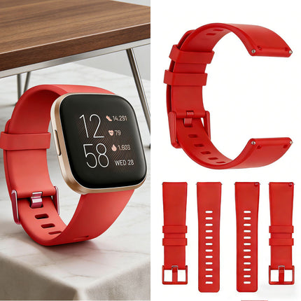 Red Fitbit Versa 2 Watch Repacement Silicone Sport Fitness Band Strap Wristband Lite