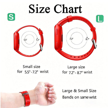 Red Fitbit Versa 2 Watch Repacement Silicone Sport Fitness Band Strap Wristband Lite