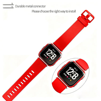 Red Fitbit Versa 2 Watch Repacement Silicone Sport Fitness Band Strap Wristband Lite