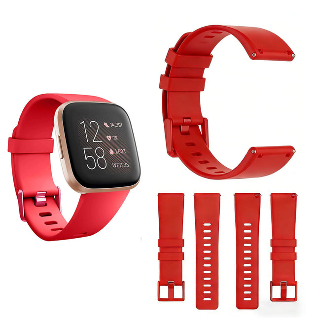 Red Fitbit Versa 2 Watch Repacement Silicone Sport Fitness Band Strap Wristband Lite