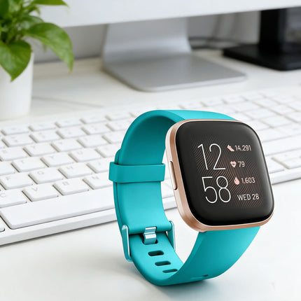 Teal Fitbit Versa 2 Watch Repacement Silicone Sport Fitness Band Strap Wristband Lite