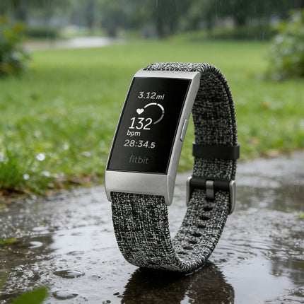 Grey Fitbit Charge 3 4 Canvas Replacement Band