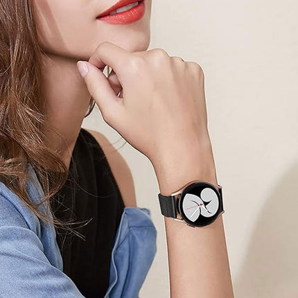 Metal Samsung Galaxy Watch 7 6 4 5 Pro Classic 40mm 44 mm Milanese Magnetic Band Black