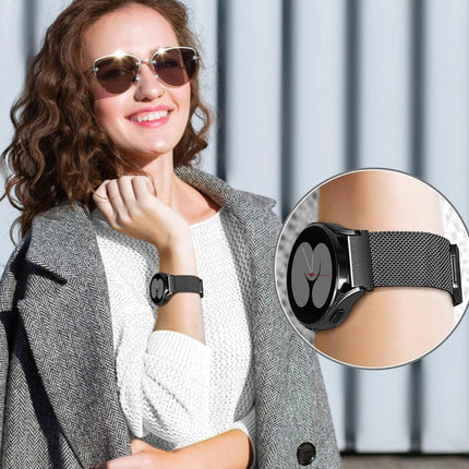 Metal Samsung Galaxy Watch 7 6 4 5 Pro Classic 40mm 44 mm Milanese Magnetic Band Black