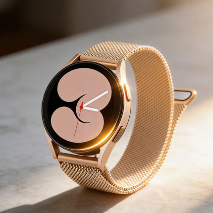 Metal Samsung Galaxy Watch 7 6 4 5 Pro Classic 40mm 44 mm Milanese Magnetic Band Rose Gold