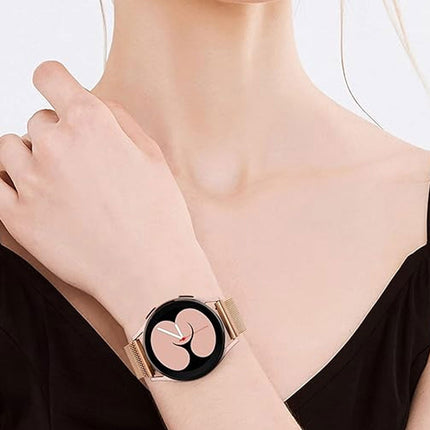 Metal Samsung Galaxy Watch 7 6 4 5 Pro Classic 40mm 44 mm Milanese Magnetic Band Rose Gold