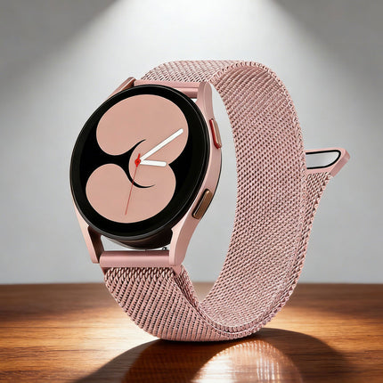 Metal Samsung Galaxy Watch 7 6 4 5 Pro Classic 40mm 44 mm Milanese Magnetic Band Rose Pink