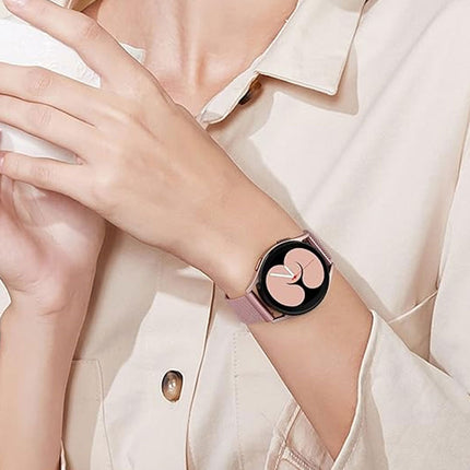 Metal Samsung Galaxy Watch 7 6 4 5 Pro Classic 40mm 44 mm Milanese Magnetic Band Rose Pink