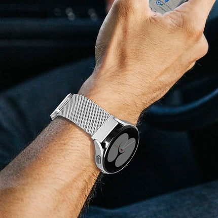 Metal Samsung Galaxy Watch 7 6 4 5 Pro Classic 40mm 44 mm Milanese Magnetic Band Silver