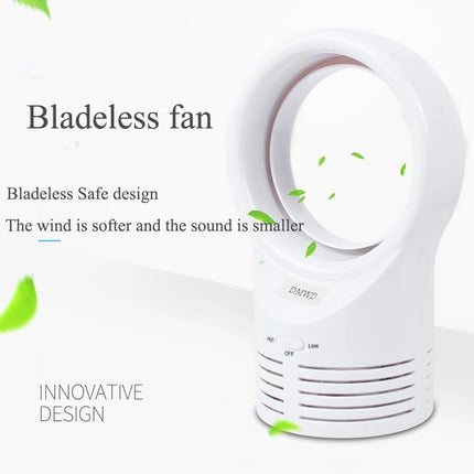 Noise-Free Bladeless Cooling Fan Quiet Gentle Breezes Safer Airflow 2 Gear