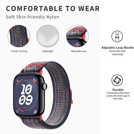 For Apple Watch Nike Sport Loop Band Nylon Strap iWatch 42mm 46mm S11 SE Ultra Heathered