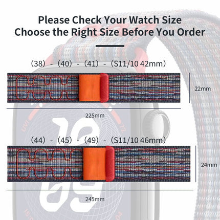 For Apple Watch Nike Sport Loop Band Nylon Strap iWatch 42mm 46mm S11 SE Ultra Heathered