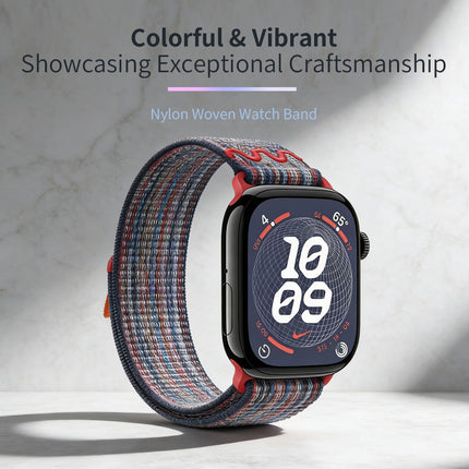 For Apple Watch Nike Sport Loop Band Nylon Strap iWatch 42mm 46mm S11 SE Ultra Heathered