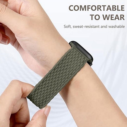 Nylon Elastic Band For Apple Watch 38/40/41mm Series 11 42mm SE 3 40mm Dark Oliver