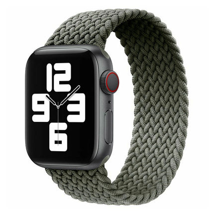 Nylon Elastic Band For Apple Watch 38/40/41mm Series 11 42mm SE 3 40mm Dark Oliver