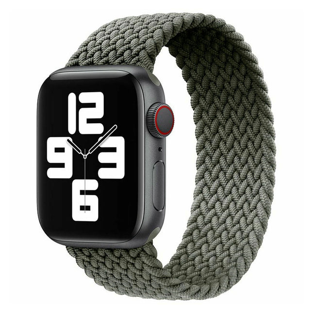 Nylon Elastic Band For Apple Watch 38/40/41mm Series 11 42mm SE 3 40mm Dark Oliver