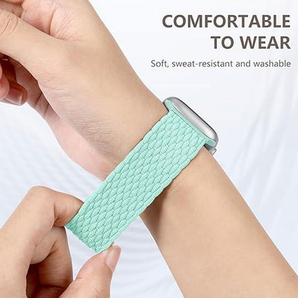 Nylon Elastic Band For Apple Watch Band 42/44/45/49mm Light Series 11 46mm SE 3 44mm Ultra 49mm Teal