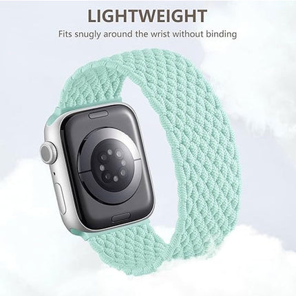 Nylon Elastic Band For Apple Watch Band 42/44/45/49mm Light Series 11 46mm SE 3 44mm Ultra 49mm Teal