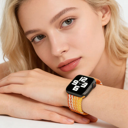 Nylon Elastic Band For Apple Watch 38/40/41mm Series 11 42mm SE 3 40mm Orange