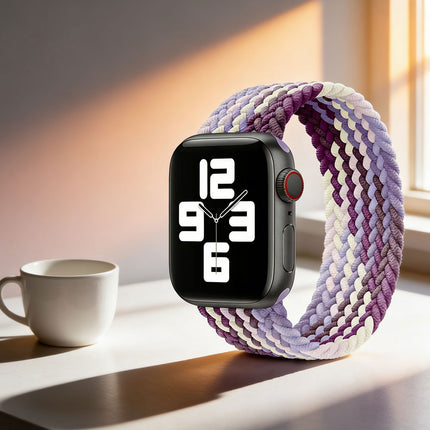 Nylon Elastic Band For Apple Watch Band 42/44/45/49mm Series 11 46mm SE 3 44mm Ultra 49mm  Purple