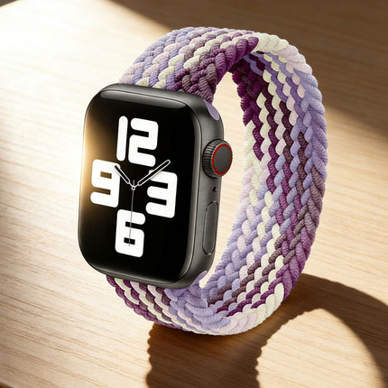 Nylon Elastic Band For Apple Watch Band 42/44/45/49mm Series 11 46mm SE 3 44mm Ultra 49mm  Purple