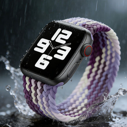 Nylon Elastic Band For Apple Watch Band 42/44/45/49mm Series 11 46mm SE 3 44mm Ultra 49mm  Purple