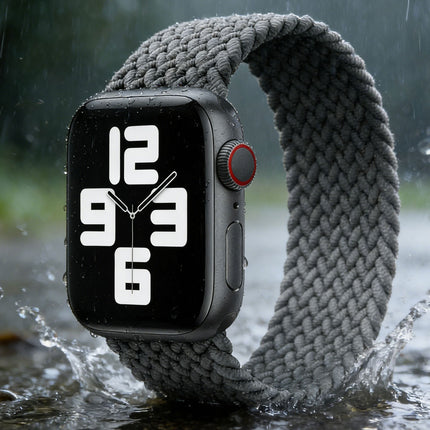 Nylon Elastic Band For Apple Watch 42/44/45/49mm Series 11 46mm SE 3 44mm Ultra 49mm Rack Grey