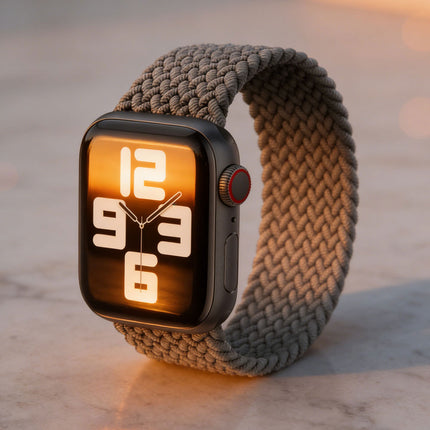 Nylon Elastic Band For Apple Watch 42/44/45/49mm Series 11 46mm SE 3 44mm Ultra 49mm Rack Grey